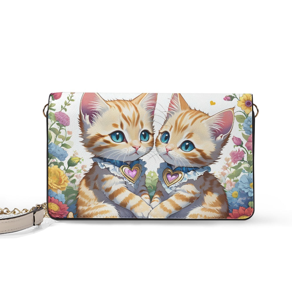 Cute Kittens Cats square crossbody bag BriBeesCreations