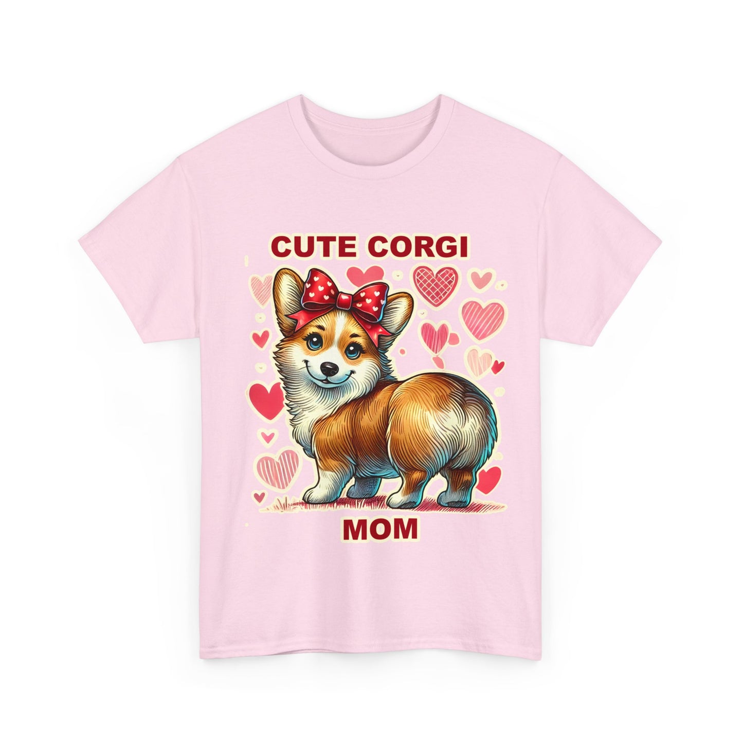 Cute Corgi Mom Heavy Cotton Tee