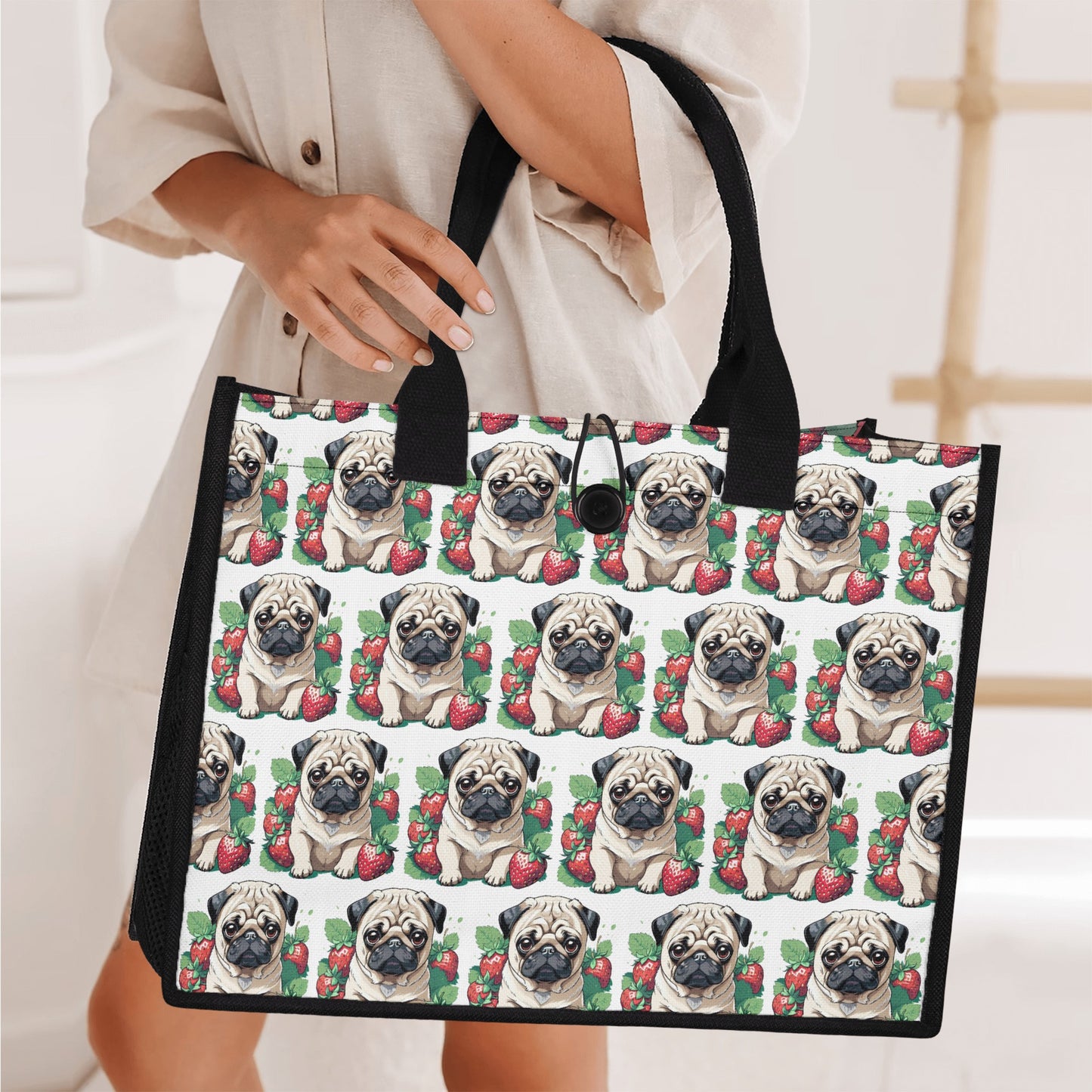 Premium All-Over Print Cavans Tote Bag(3 layers) popcustoms