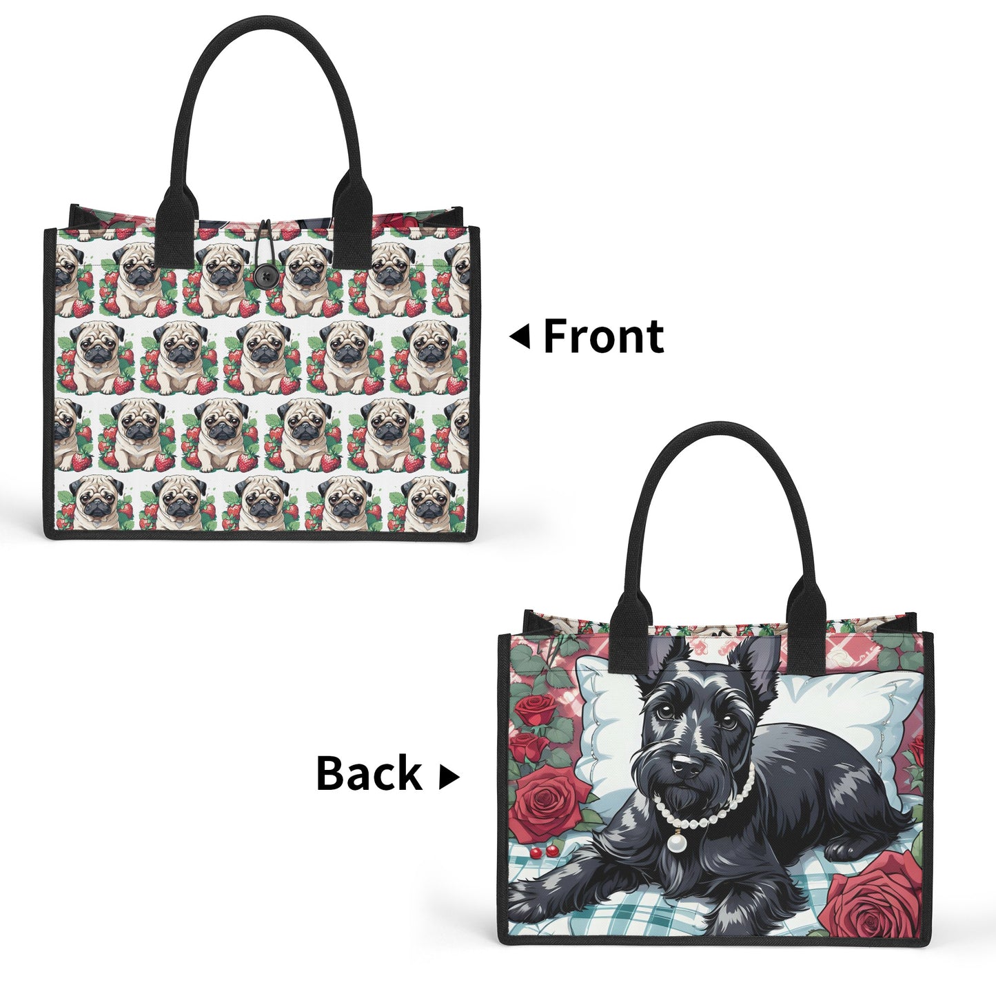 Premium All-Over Print Cavans Tote Bag(3 layers) popcustoms