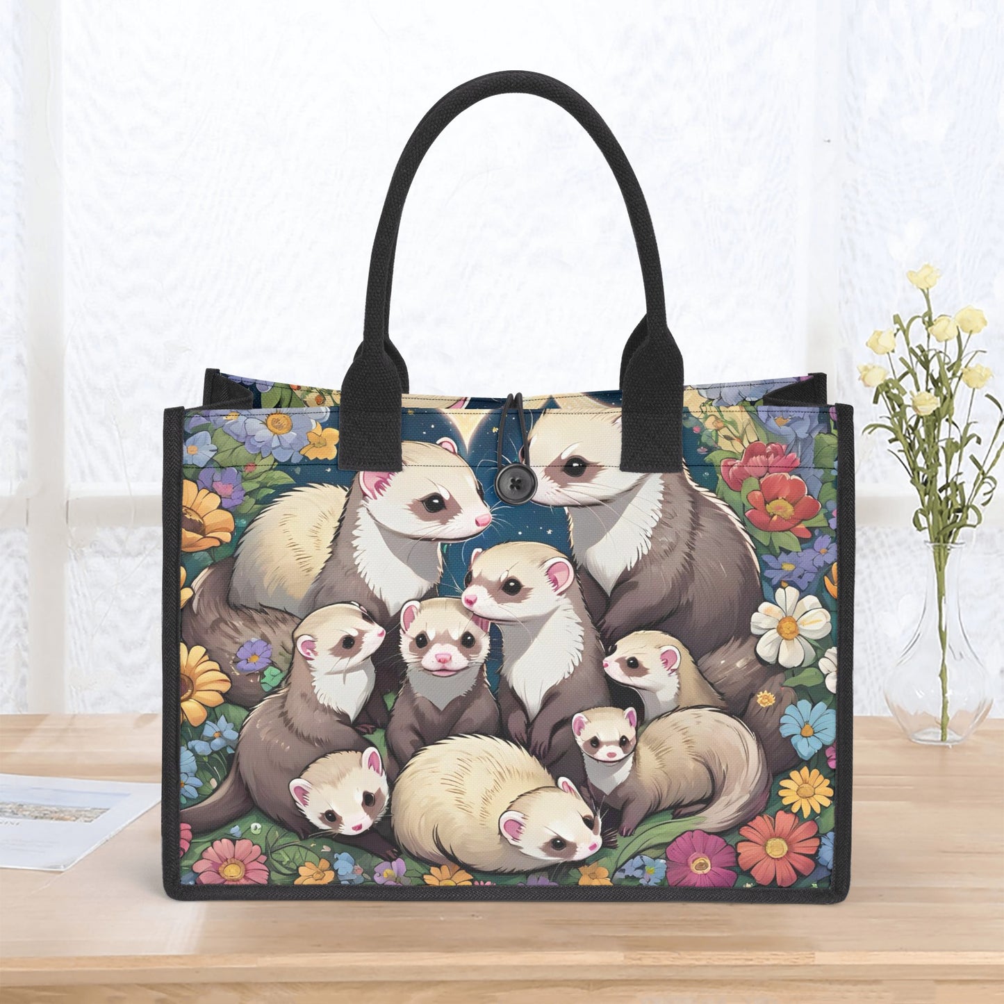 Premium All-Over Print Cavans Tote Bag(3 layers) popcustoms