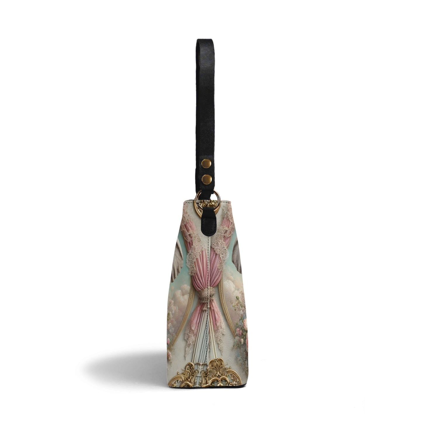 Elephant Victorian Womens PU Bucket Bag Shoulder Bag