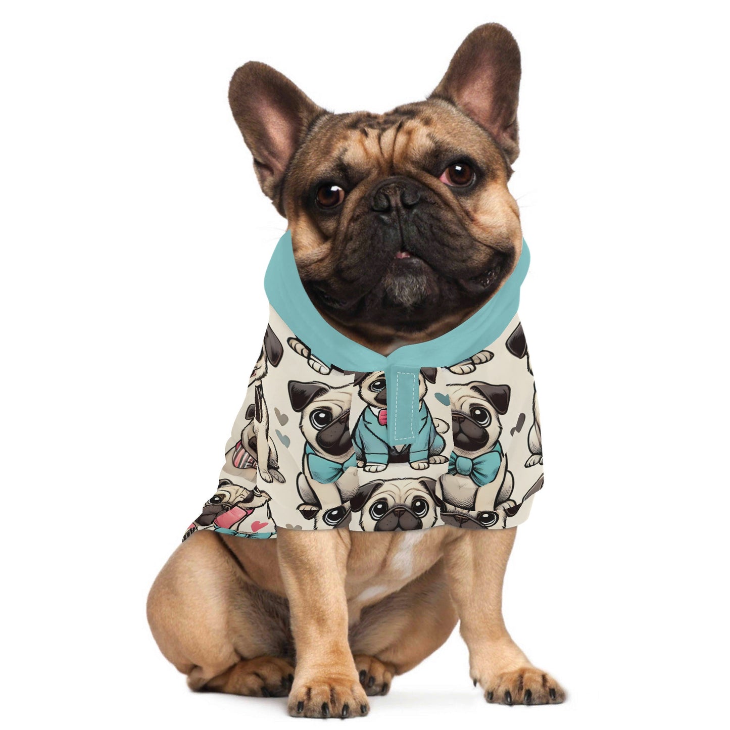 Pug Animal Clothes 4 Legs Outfit Pet Pullover Light Hoodie