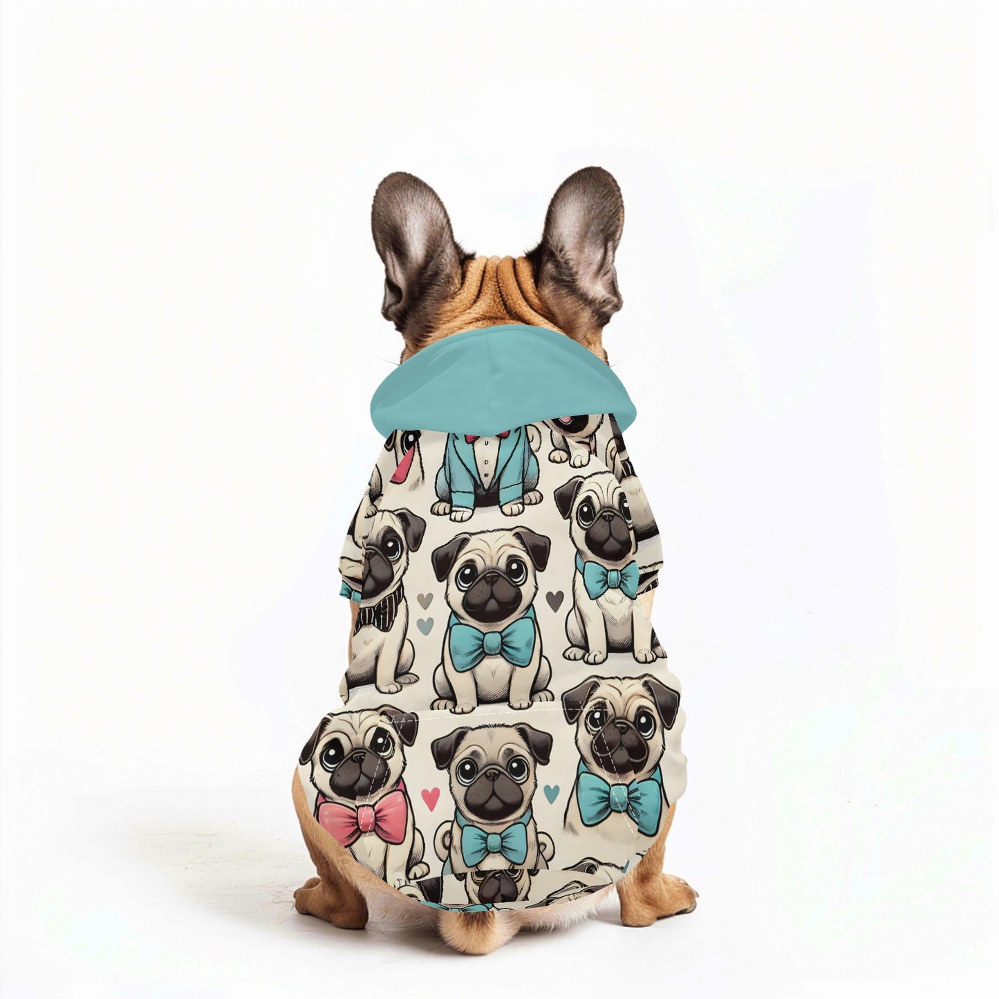 Pug Animal Clothes 4 Legs Outfit Pet Pullover Light Hoodie