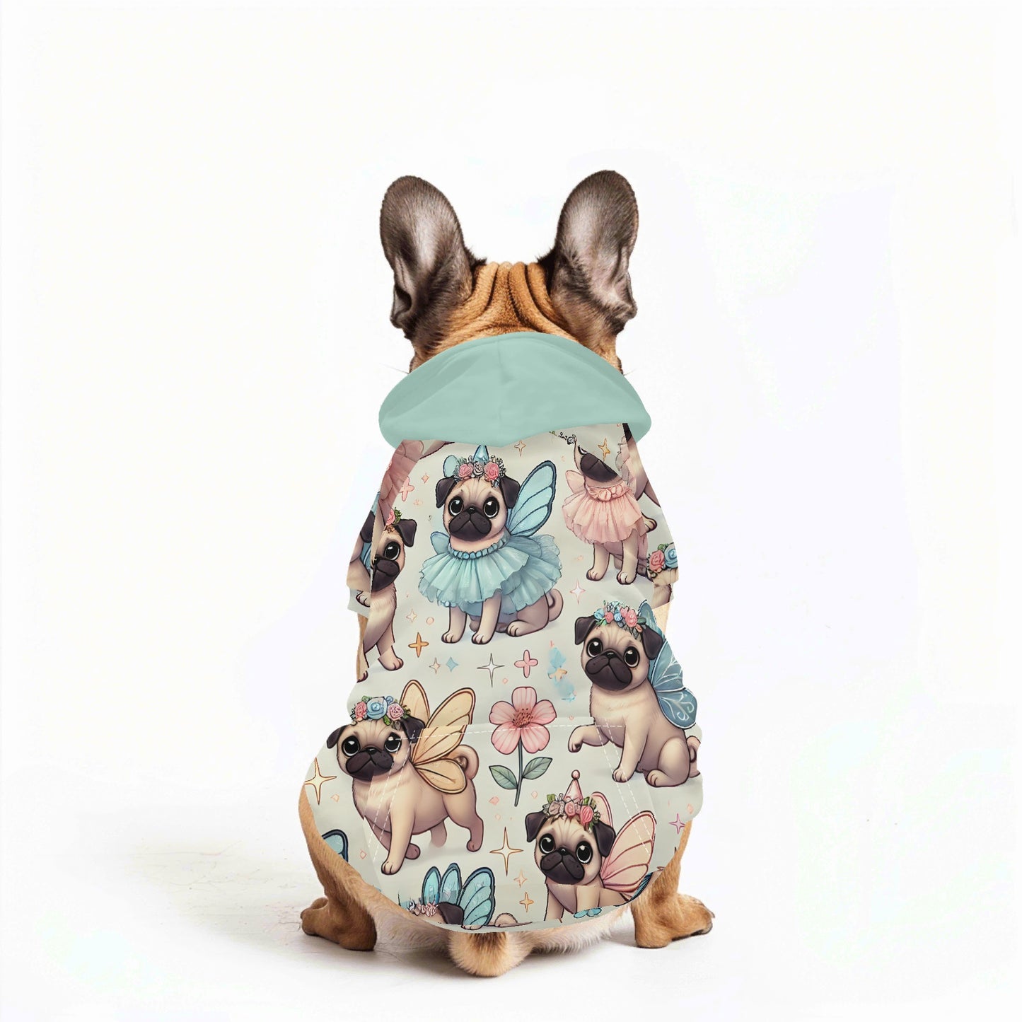 Pug Fairy Animal Clothes 4 Legs Outfit Pet Pullover Hoodie