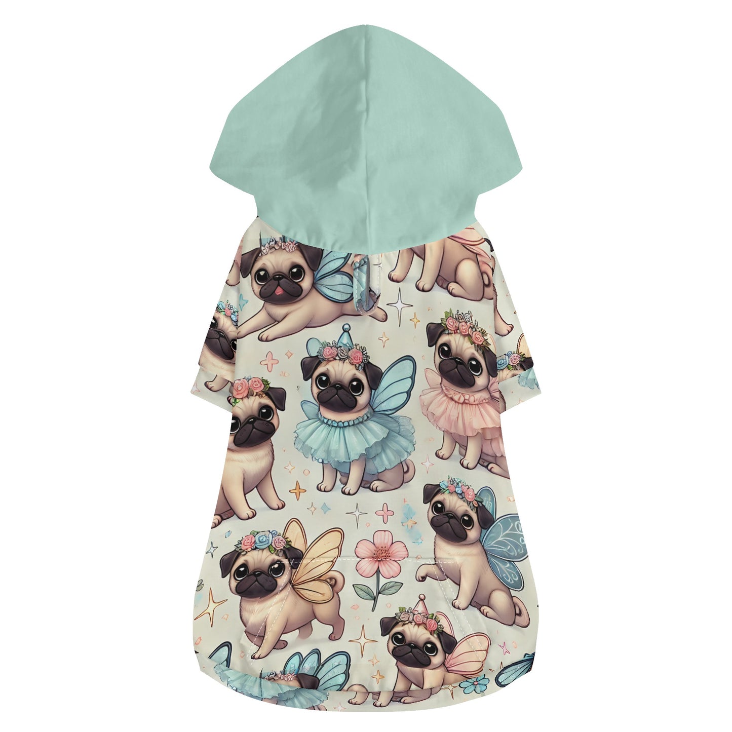 Pug Fairy Animal Clothes 4 Legs Outfit Pet Pullover Hoodie