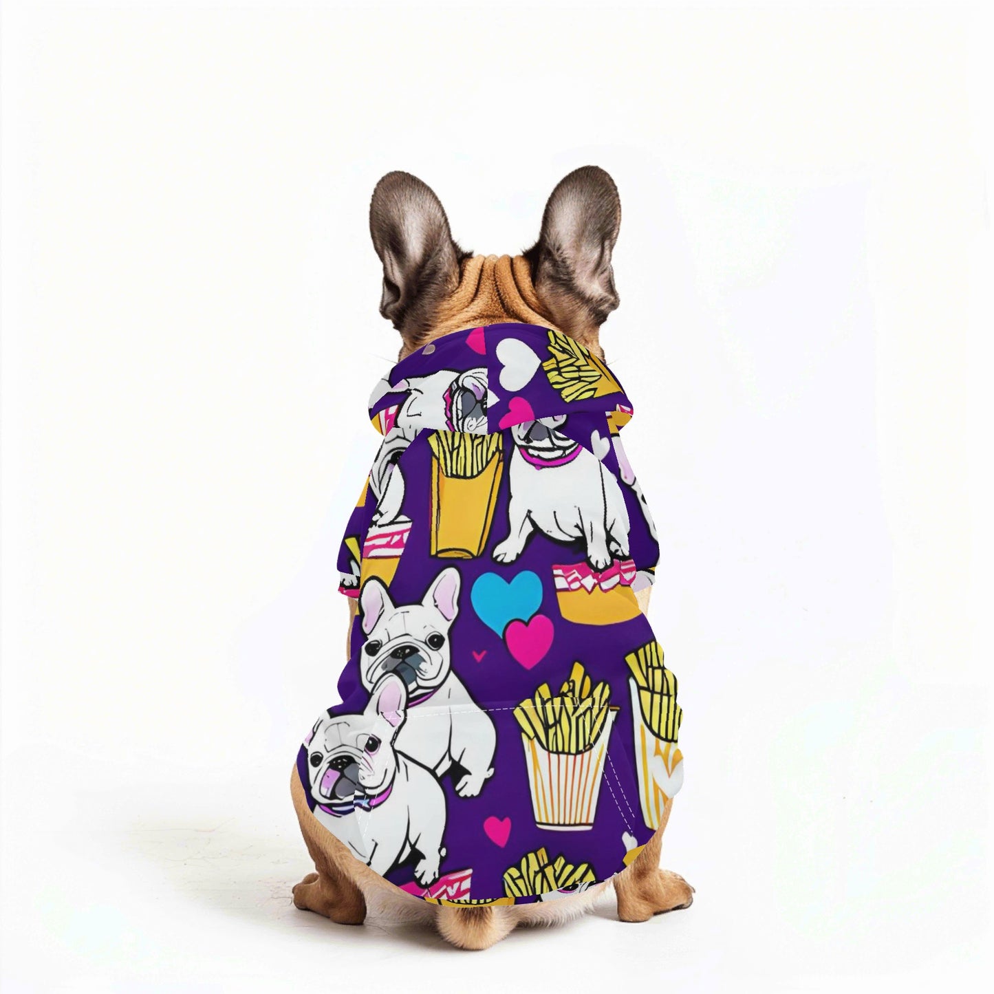 Frenchie French Bulldog Frenchie Bulldog French Fry Animal Clothes 4 Legs Outfit Pet Pullover Hoodie