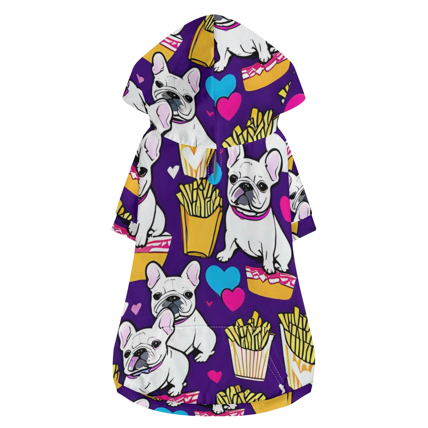 Frenchie French Bulldog Frenchie Bulldog French Fry Animal Clothes 4 Legs Outfit Pet Pullover Hoodie