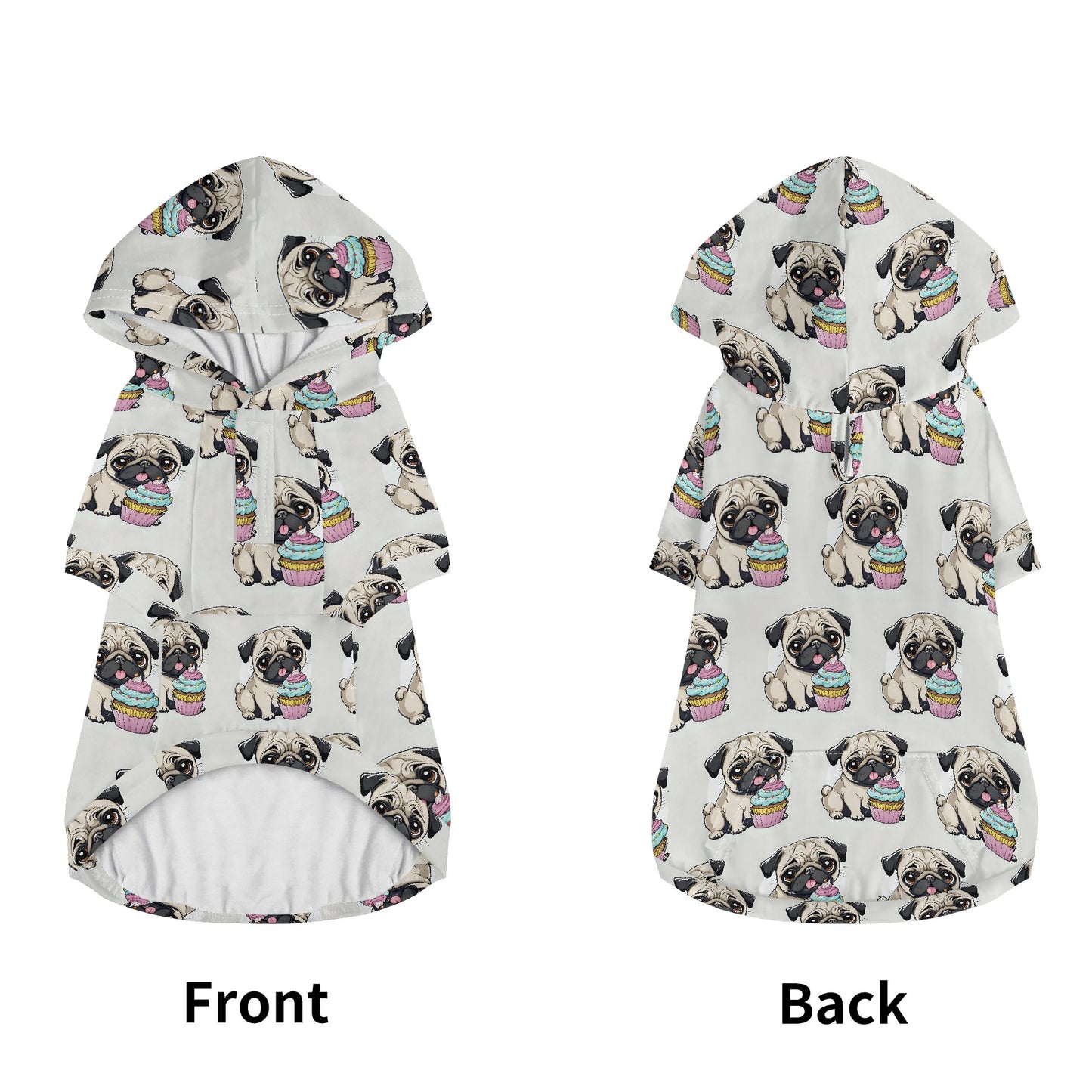 Pug Animal Clothes 4 Legs Outfit Pet Pullover Hoodie