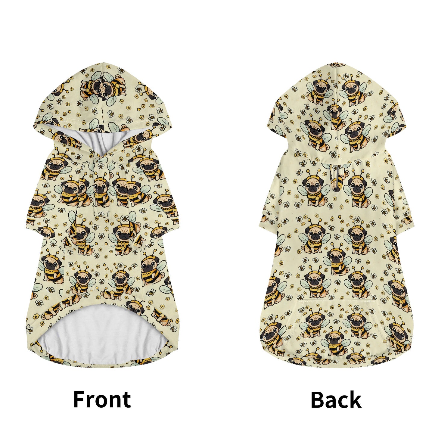 Pug Animal Clothes 4 Legs Outfit Pet Pullover Hoodie