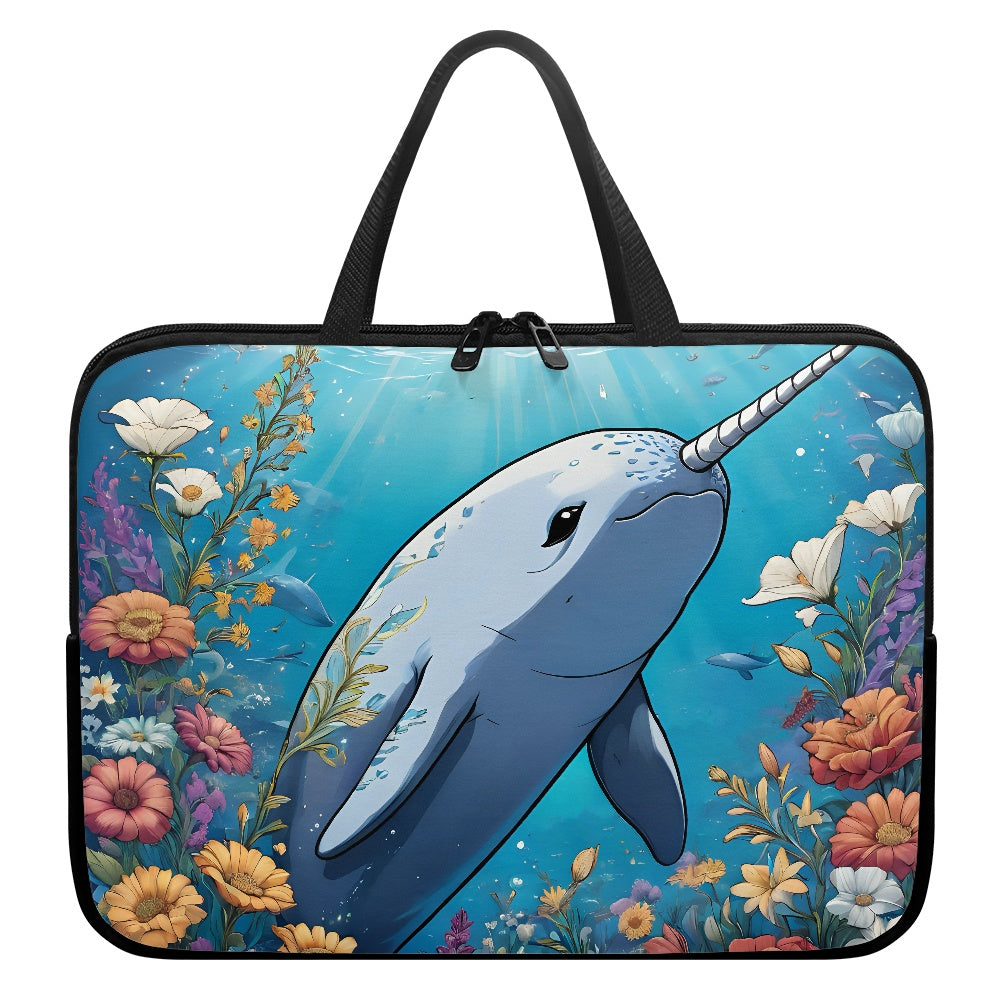 Cute Narwal Laptop Bag Sleeve - Stylish and Functional Perfect for Any Occasion BriBeesCreations