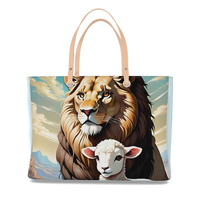 Lion Luxury Christian tote bag purse Real Nappa leather Contrado