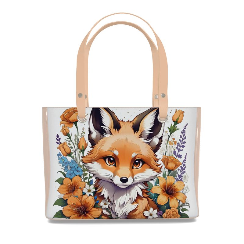 Fox Luxury tote bag purse Real Nappa leather Contrado