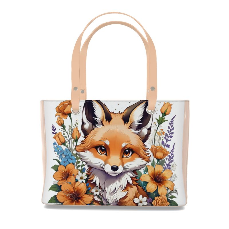 Fox Luxury tote bag purse Real Nappa leather Contrado