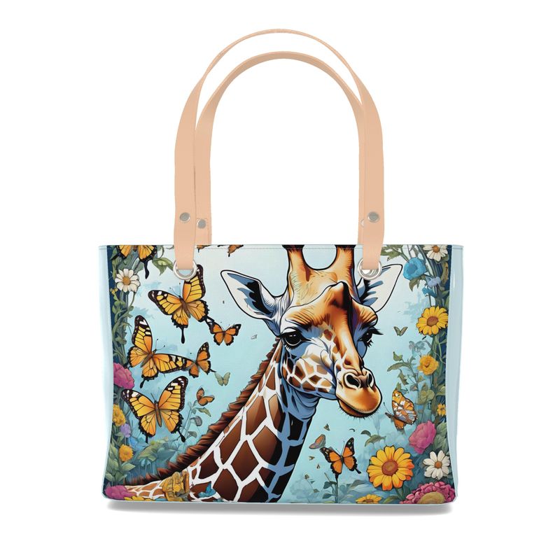 Giraffe Luxury tote bag purse Real Nappa leather Contrado