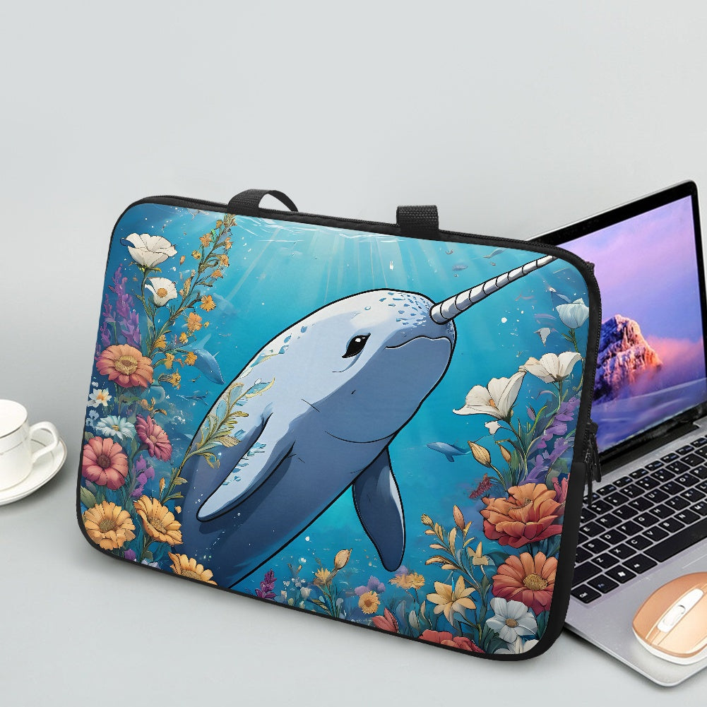 Cute Narwal Laptop Bag Sleeve - Stylish and Functional Perfect for Any Occasion BriBeesCreations