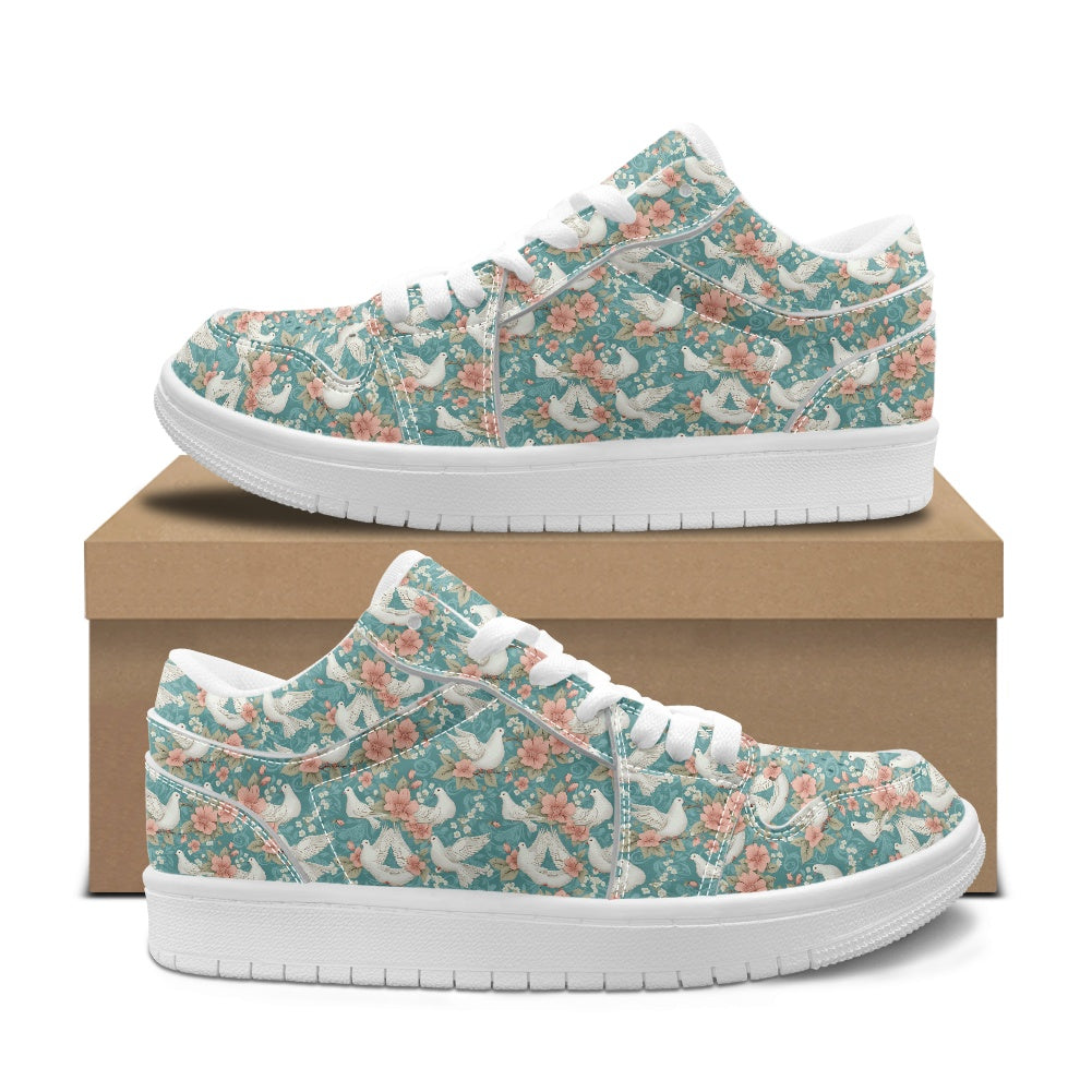 Blue Dove Fashion Low Top Leather Sneakers BriBeesCreations