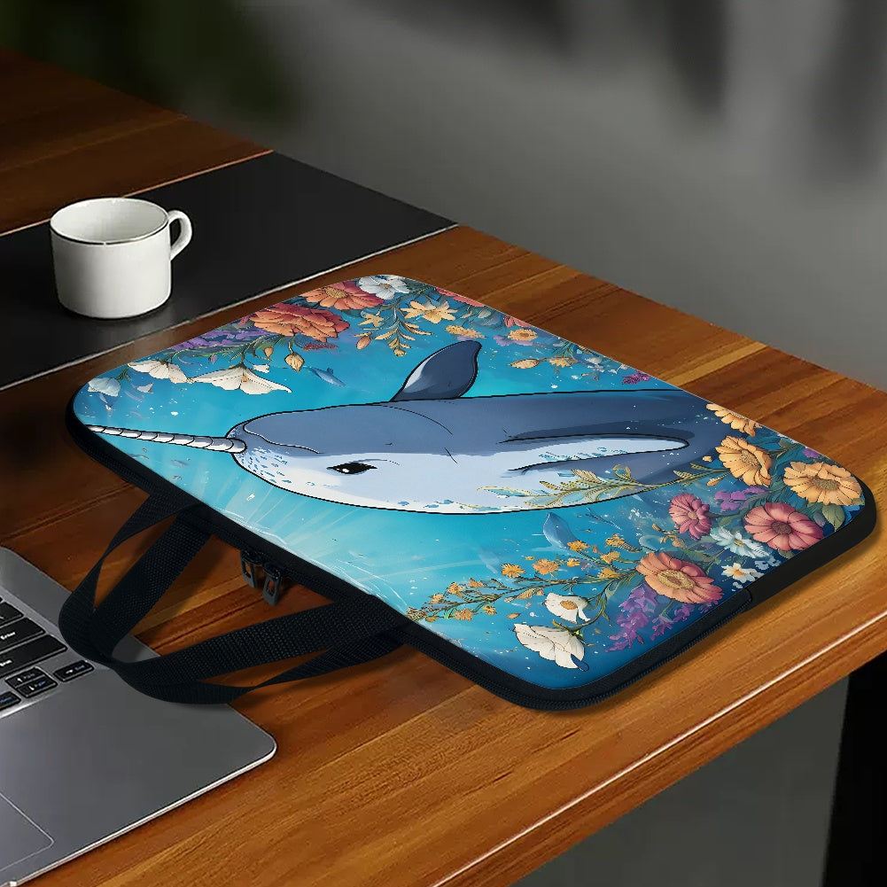 Cute Narwal Laptop Bag Sleeve - Stylish and Functional Perfect for Any Occasion BriBeesCreations