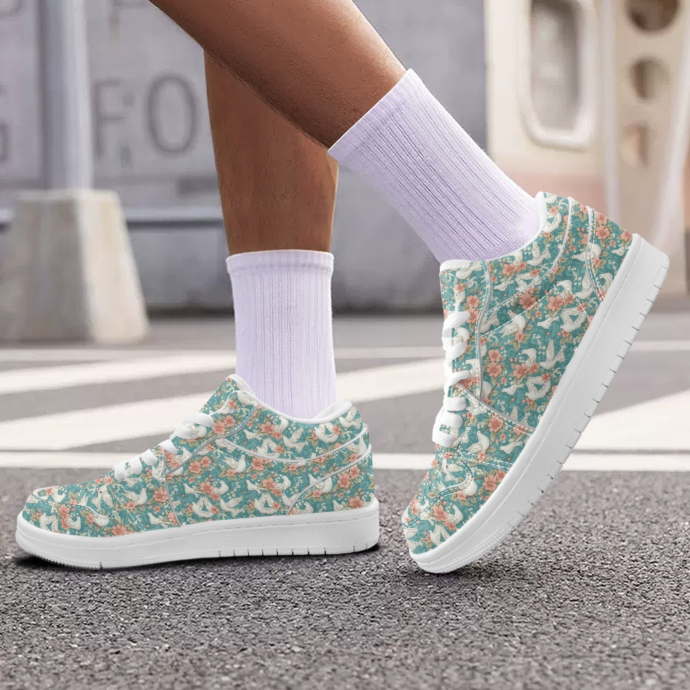 Blue Dove Fashion Low Top Leather Sneakers BriBeesCreations
