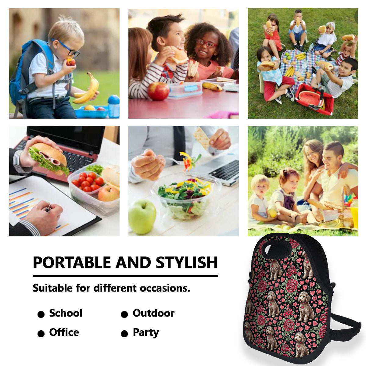 Ordinary School Bag Meal Bag Pencil Bag Combination Series|Oxford Cloth - Image-1-92