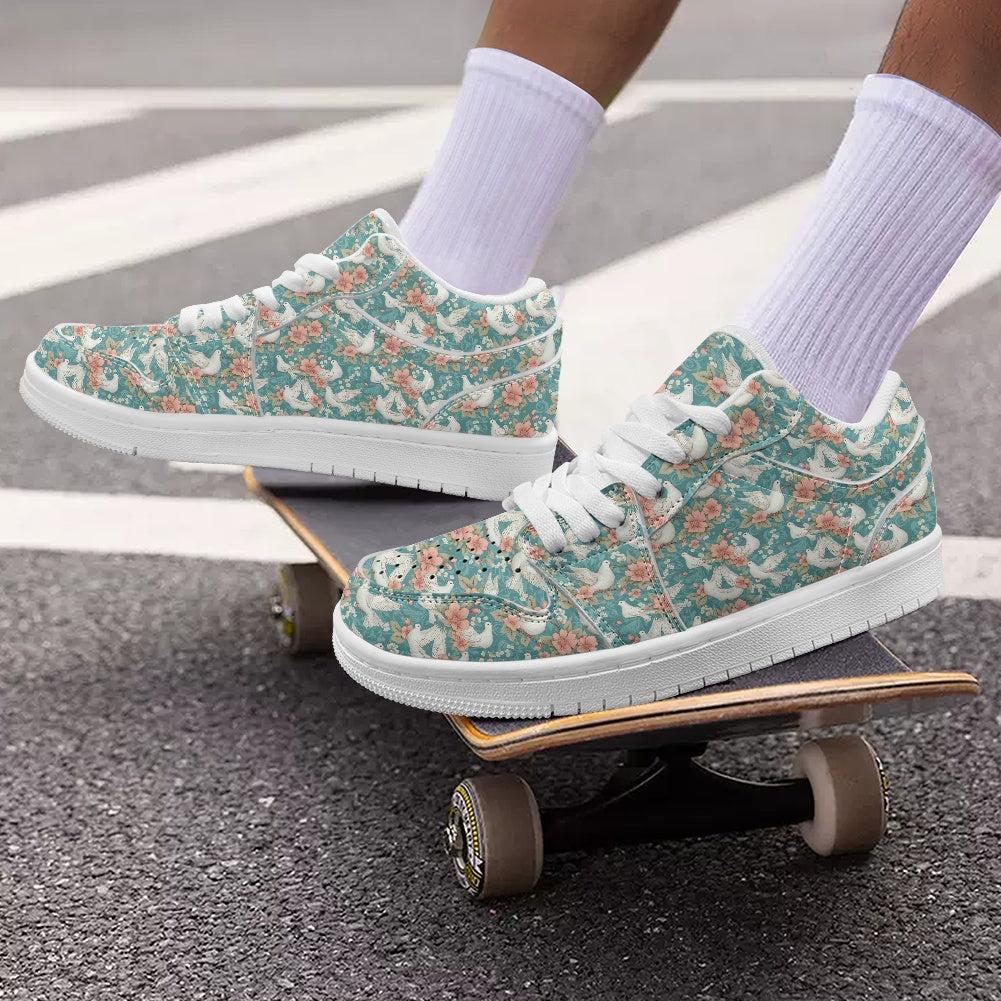 Blue Dove Fashion Low Top Leather Sneakers BriBeesCreations