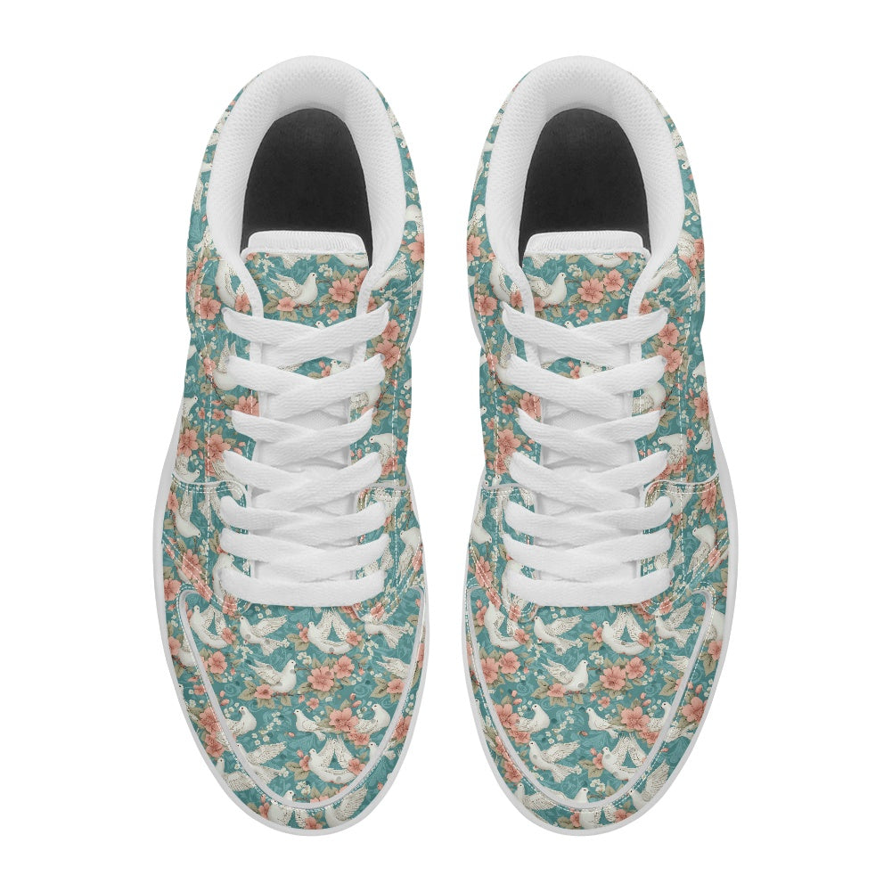 Blue Dove Fashion Low Top Leather Sneakers BriBeesCreations