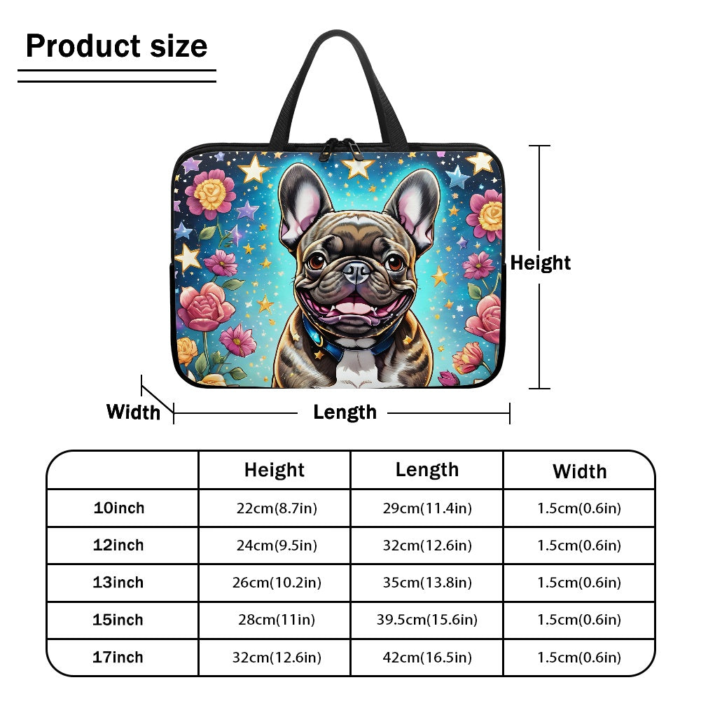 Frenchie French Bulldog Laptop Sleeve - Stylish Durable Protection for Your Laptop BriBeesCreations