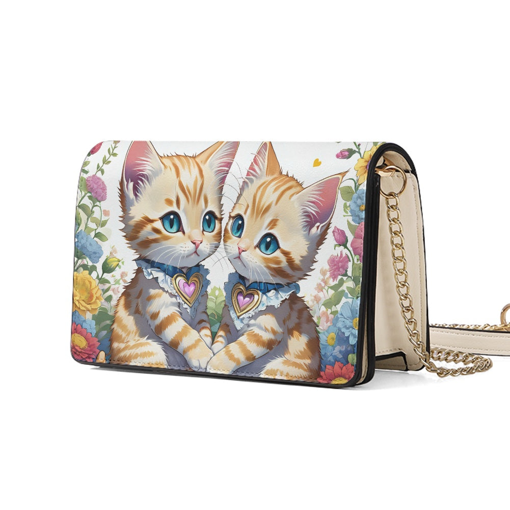Cute Kittens Cats square crossbody bag BriBeesCreations