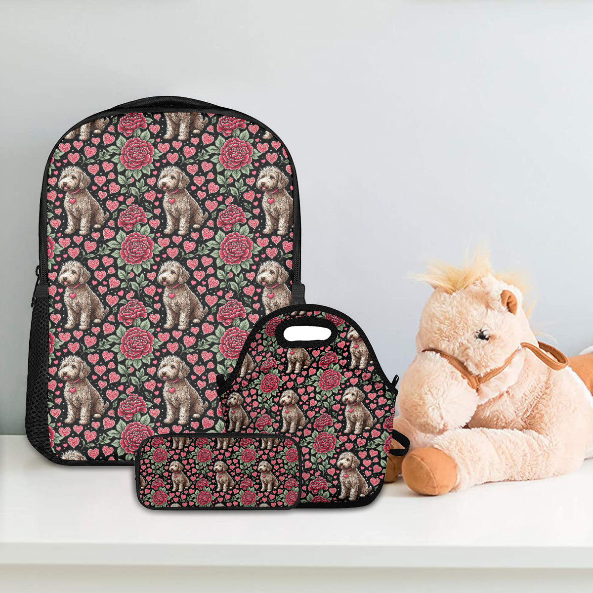 Ordinary School Bag Meal Bag Pencil Bag Combination Series|Oxford Cloth - Image-1-92