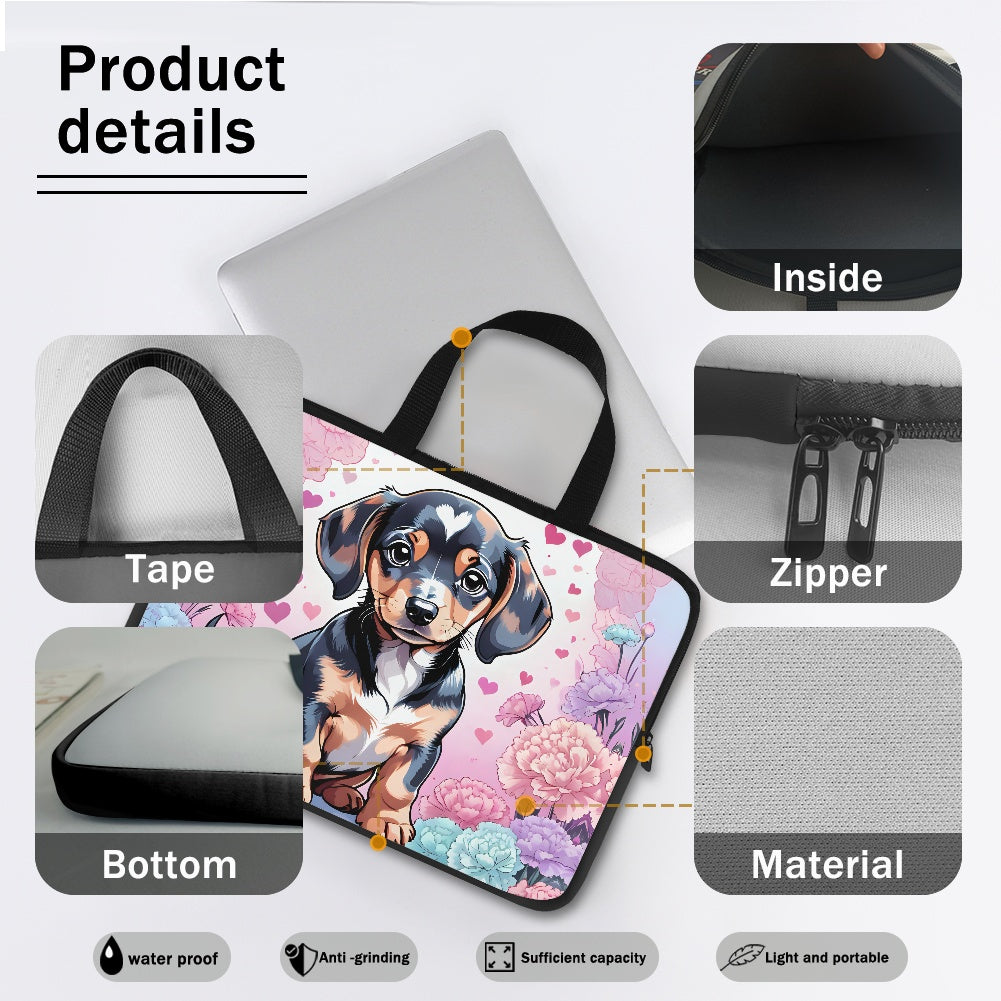 Doxie Dachshund Laptop Bag Sleeve - Stylish Durable Perfect for Travel BriBeesCreations