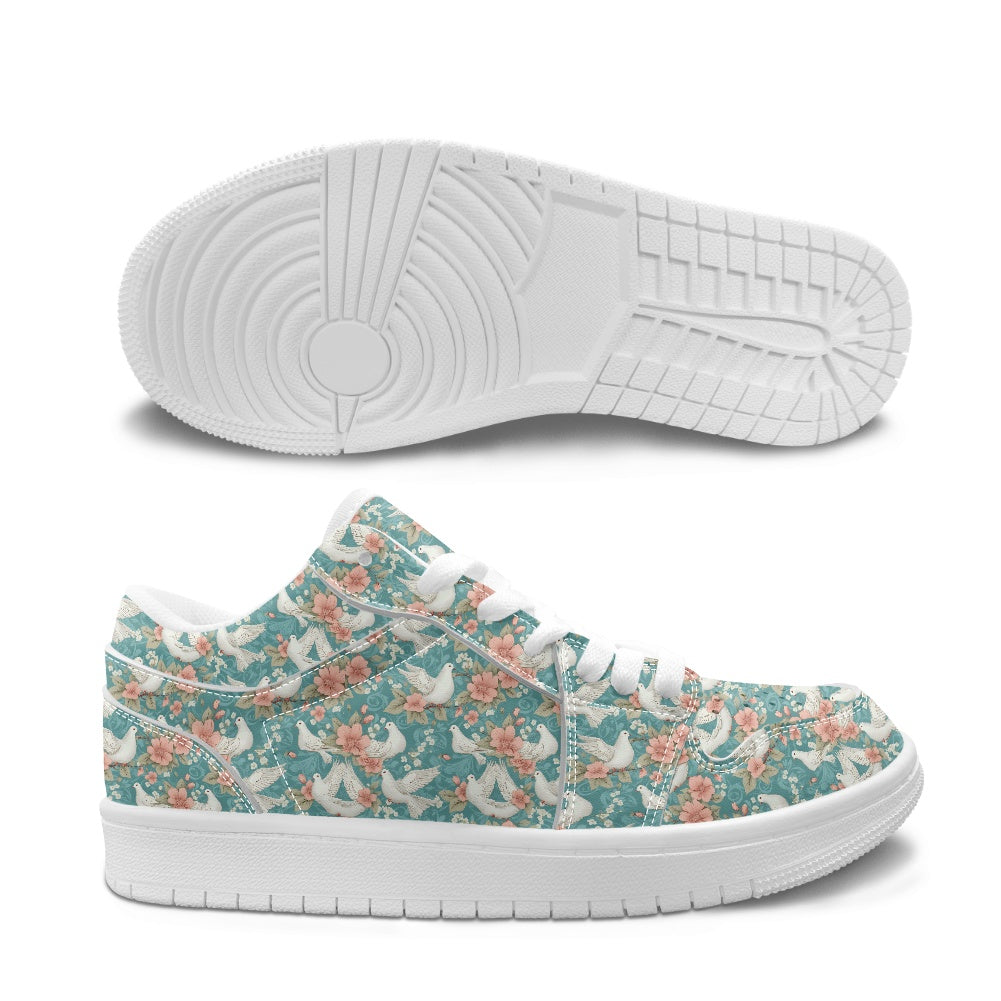 Blue Dove Fashion Low Top Leather Sneakers BriBeesCreations