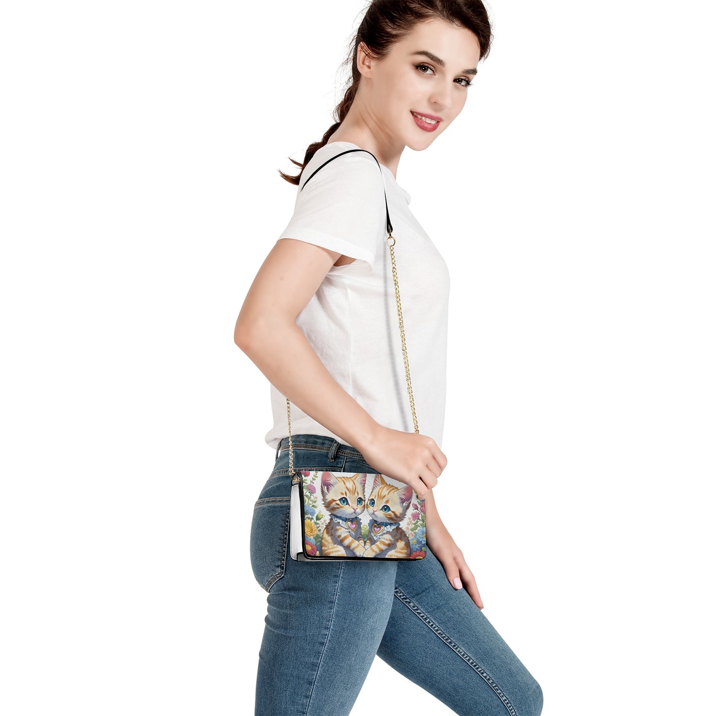 Cute Kittens Cats square crossbody bag BriBeesCreations