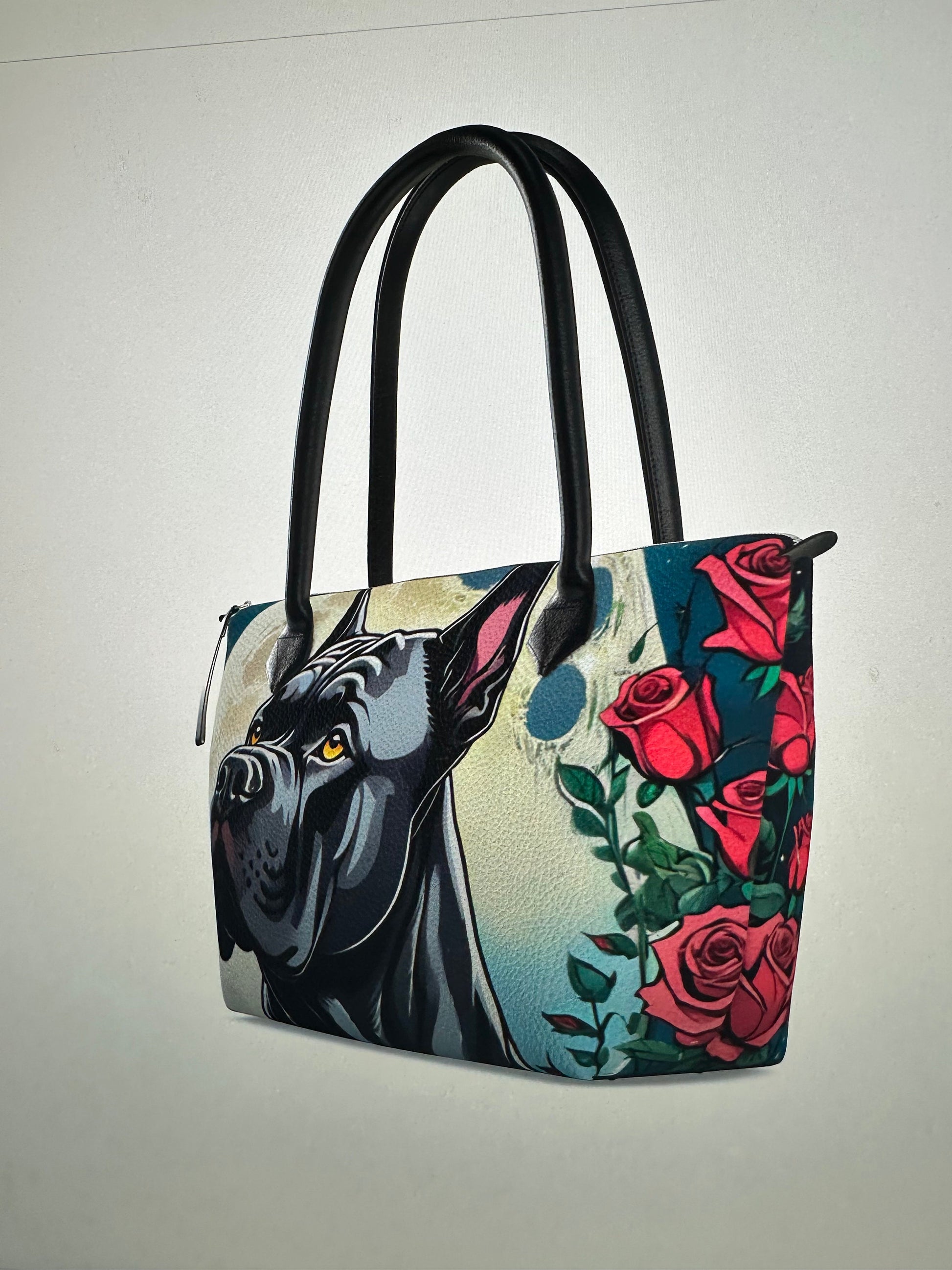 Cane corso tote bag purse Napa leather