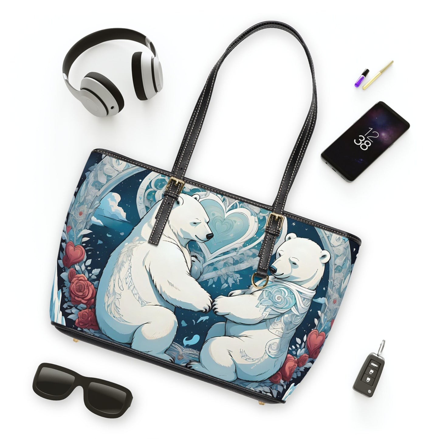 Polar Bear PU Leather Shoulder Bag