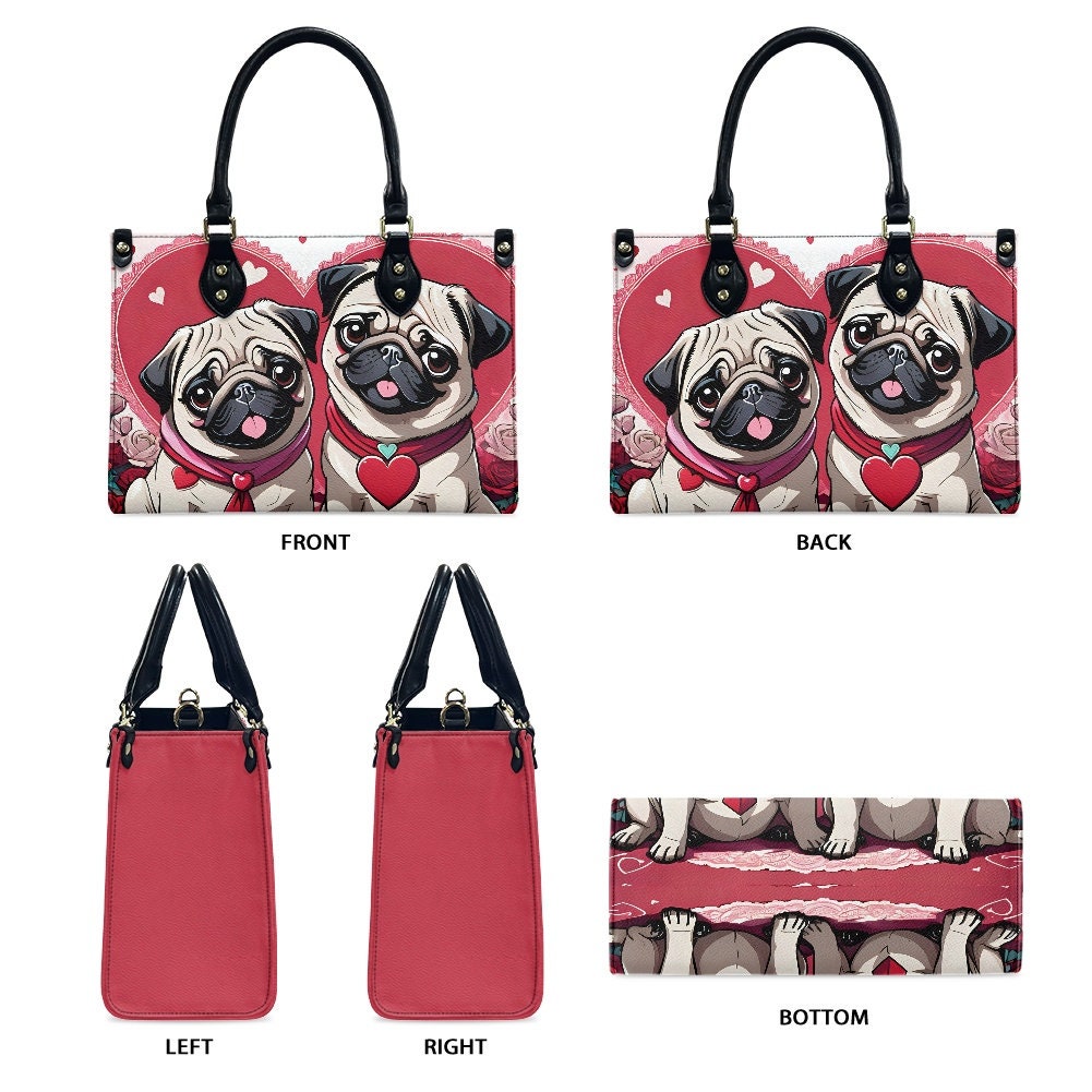 Pug love purse valentine bag