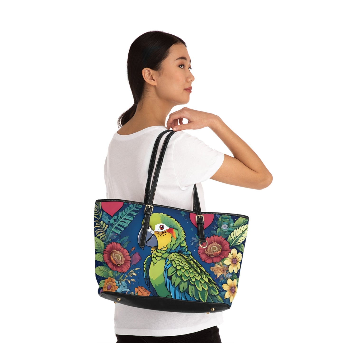 Parrot PU Leather Shoulder Bag