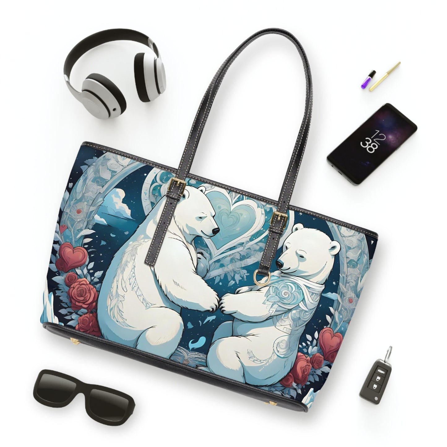 Polar Bear PU Leather Shoulder Bag