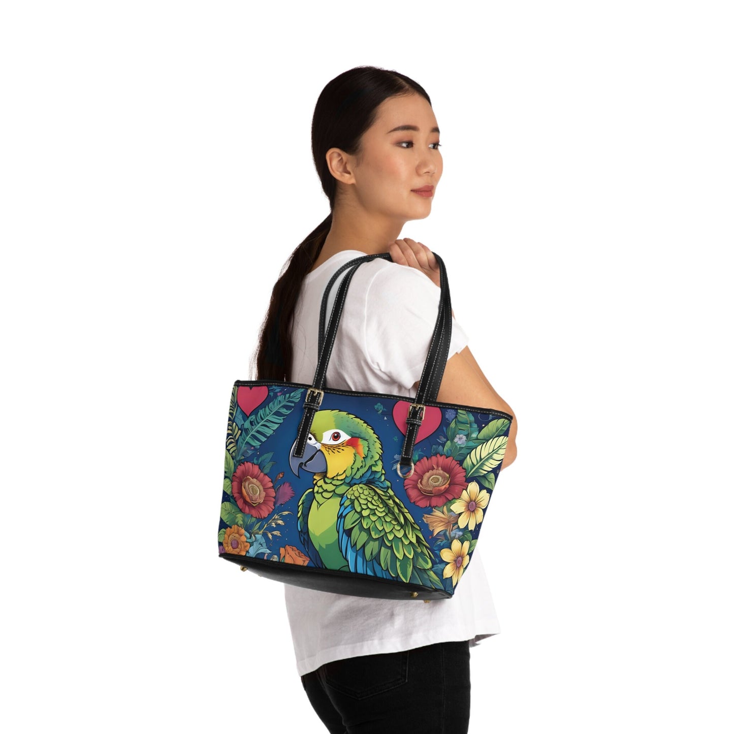Parrot PU Leather Shoulder Bag