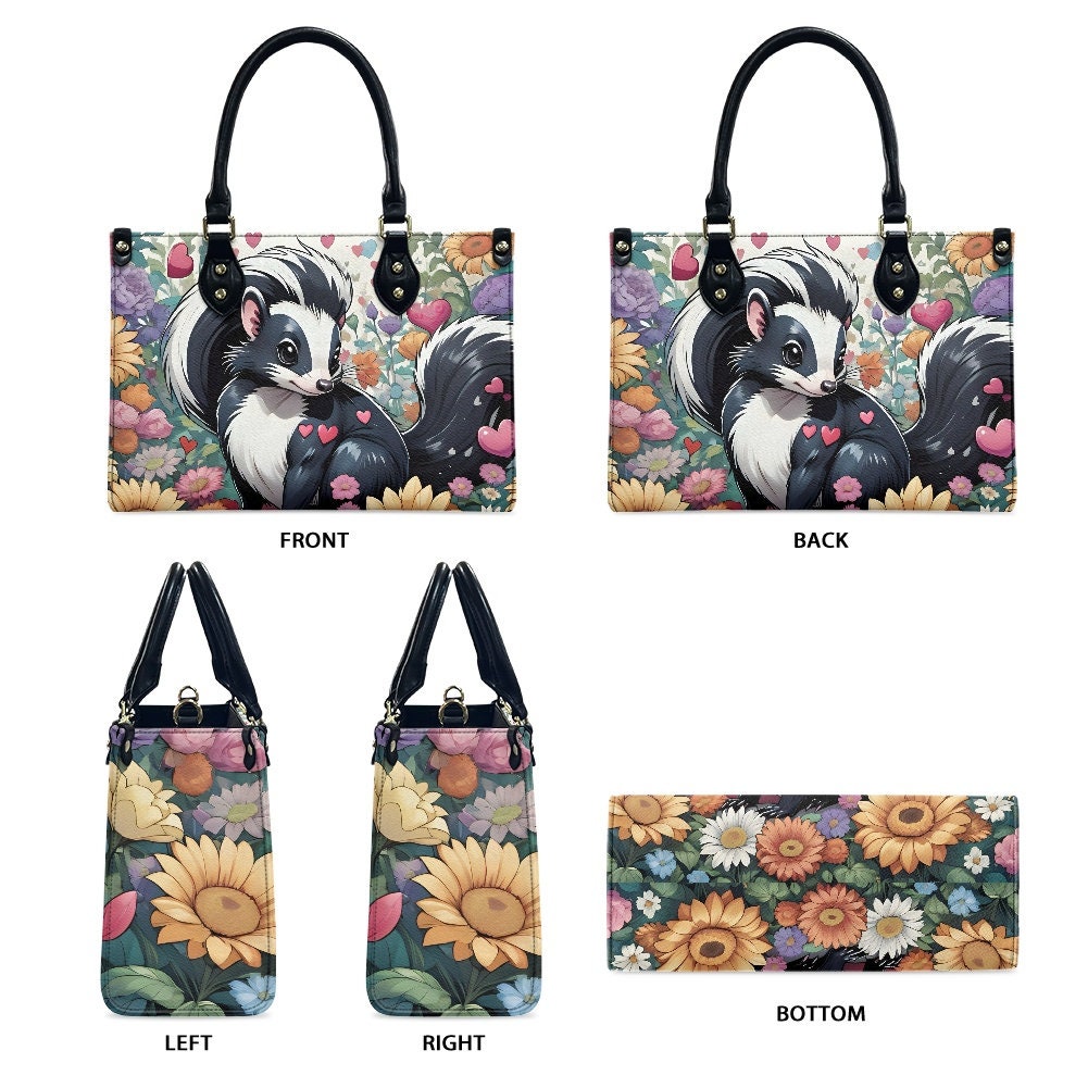Skunk purse hearts bag