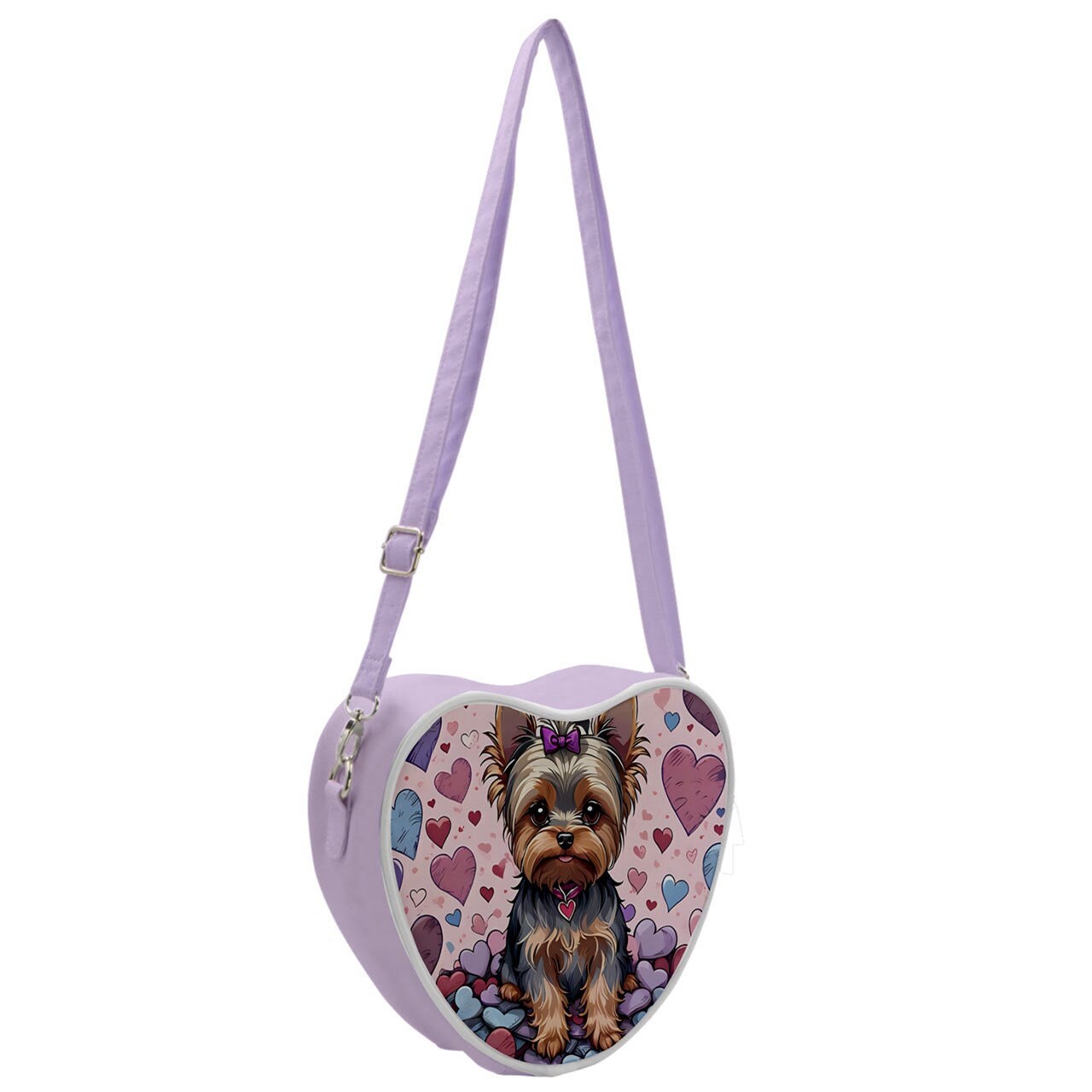 Heart Shaped Yorkie purse bag