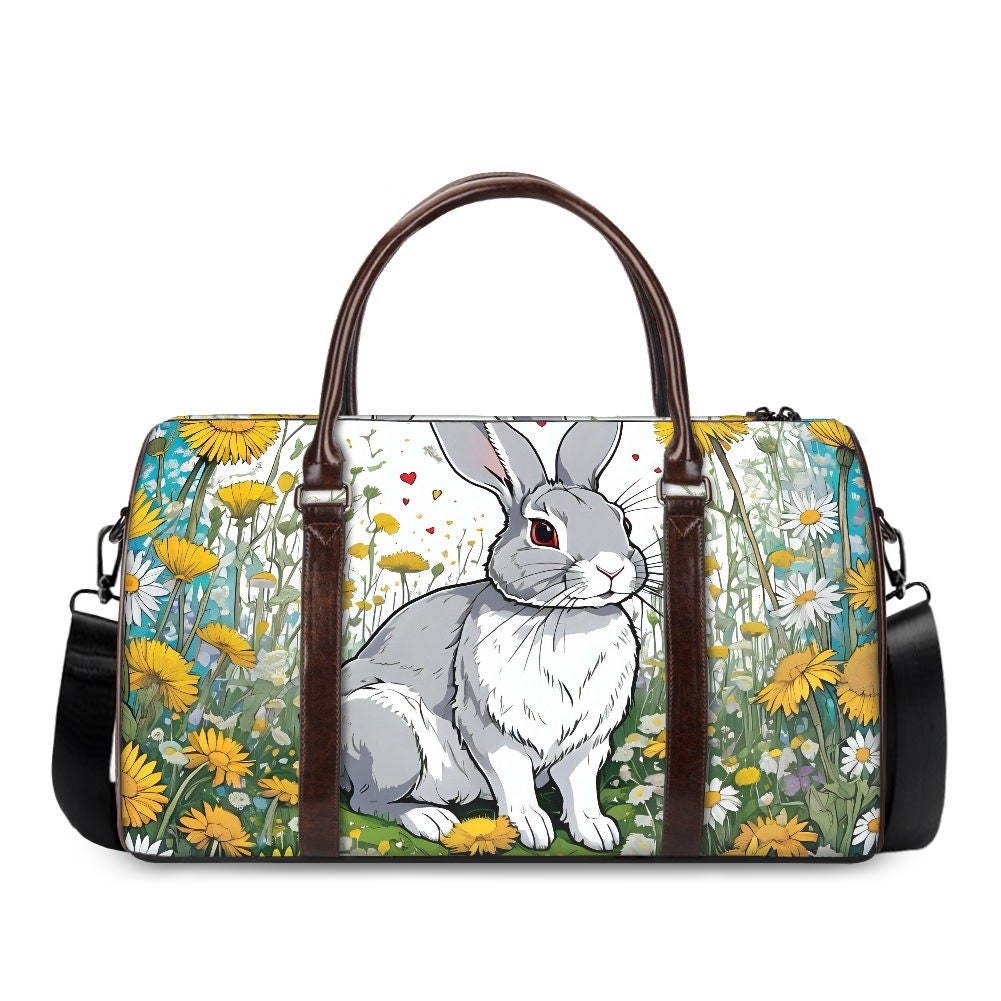 Rabbit bunny duffel travel bag