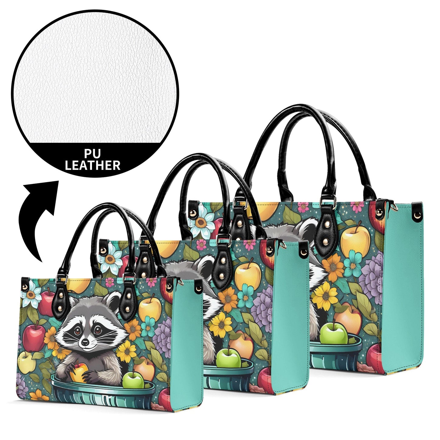 Racoon Women PU Leather Handbag