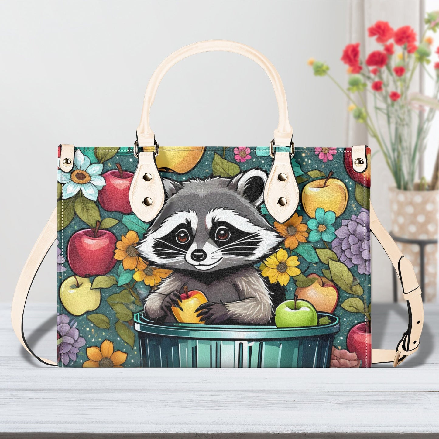 Racoon Women PU Leather Handbag