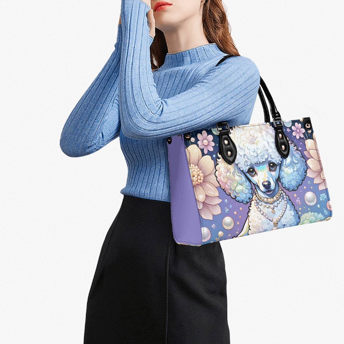 Poodle Women PU Leather Handbag