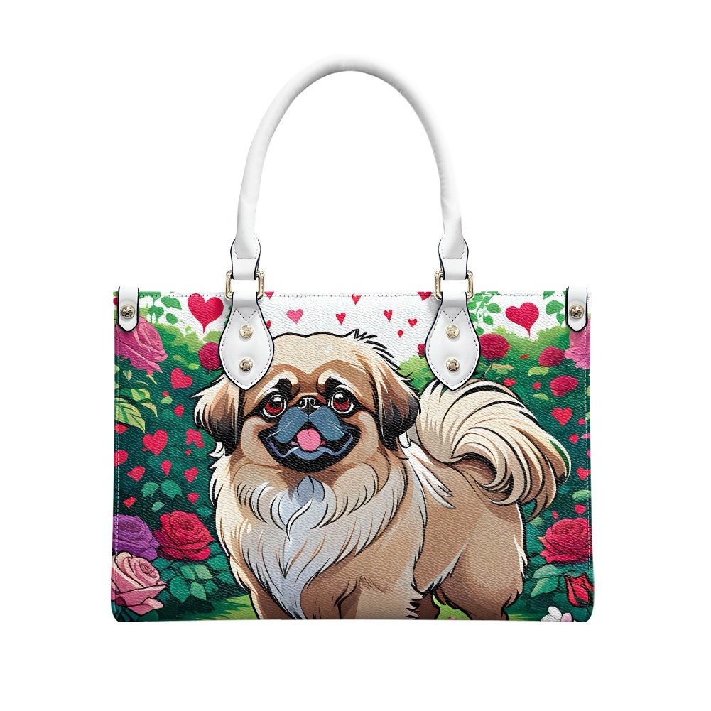 Pekingese purse bag tote