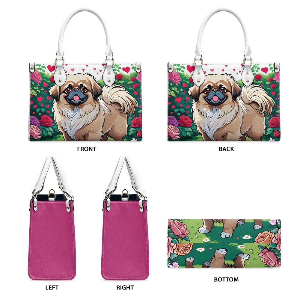 Pekingese purse bag tote