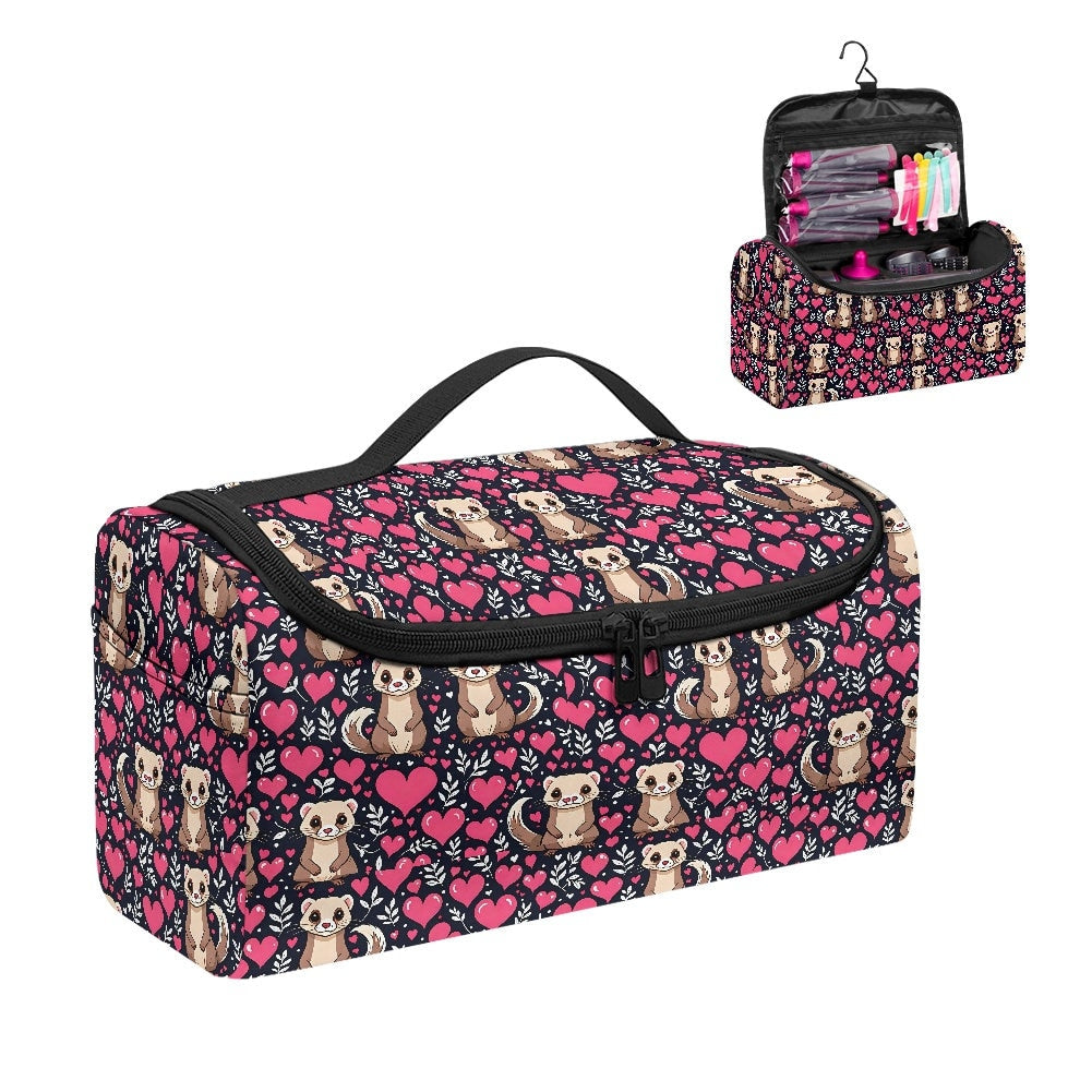 Ferret Printed Hair Dryer Bag Case Hair dryer traveling case Hair Dryer Bag For Hair Stylist Ferret Printed Hair Dryer Bag For Gift