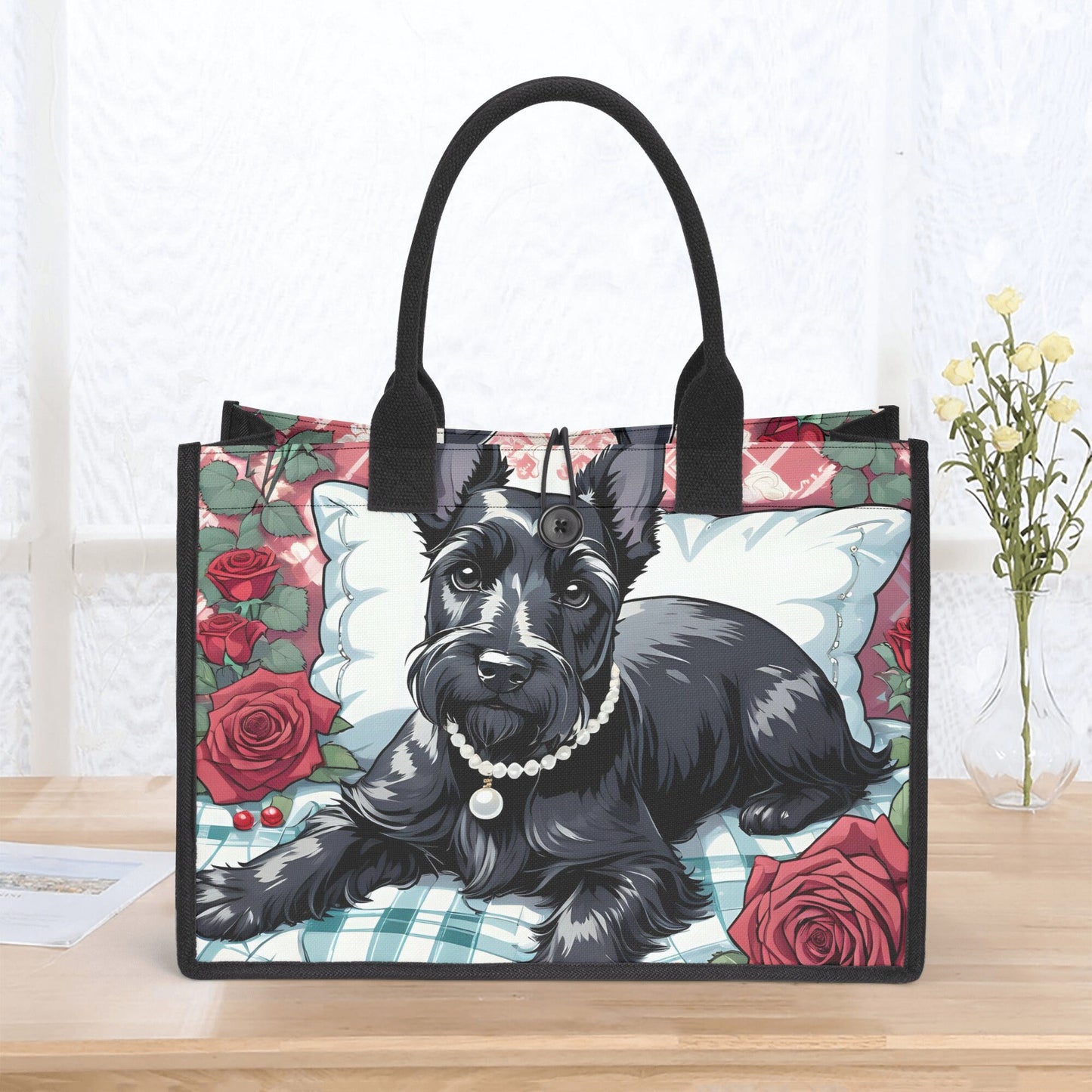 Scottish Terrier Premium All-Over Print Cavans Tote Bag(3 layers)