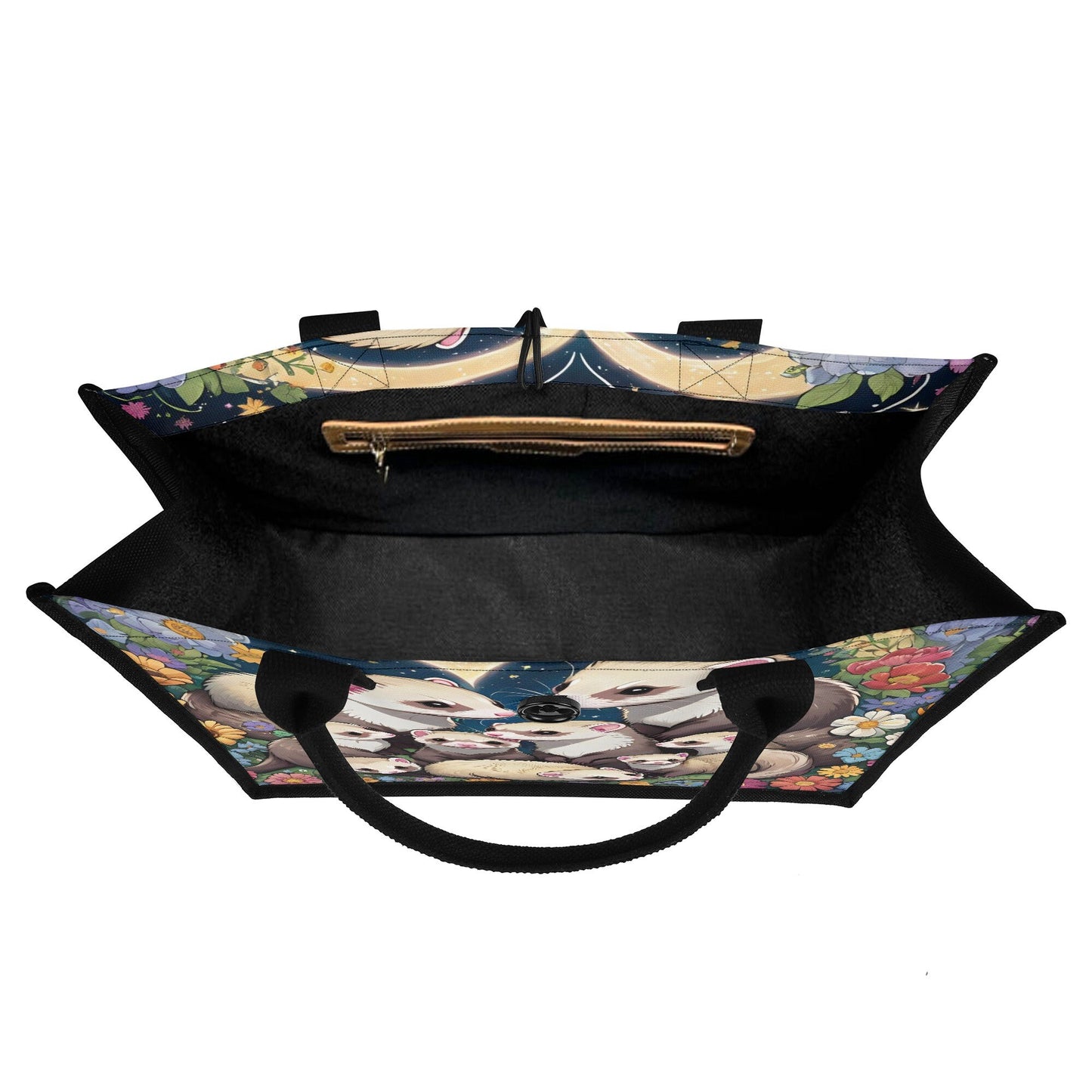Ferret Premium All-Over Print Cavans Tote Bag(3 layers)Gift Bag Grocery Bag Birthday Bag