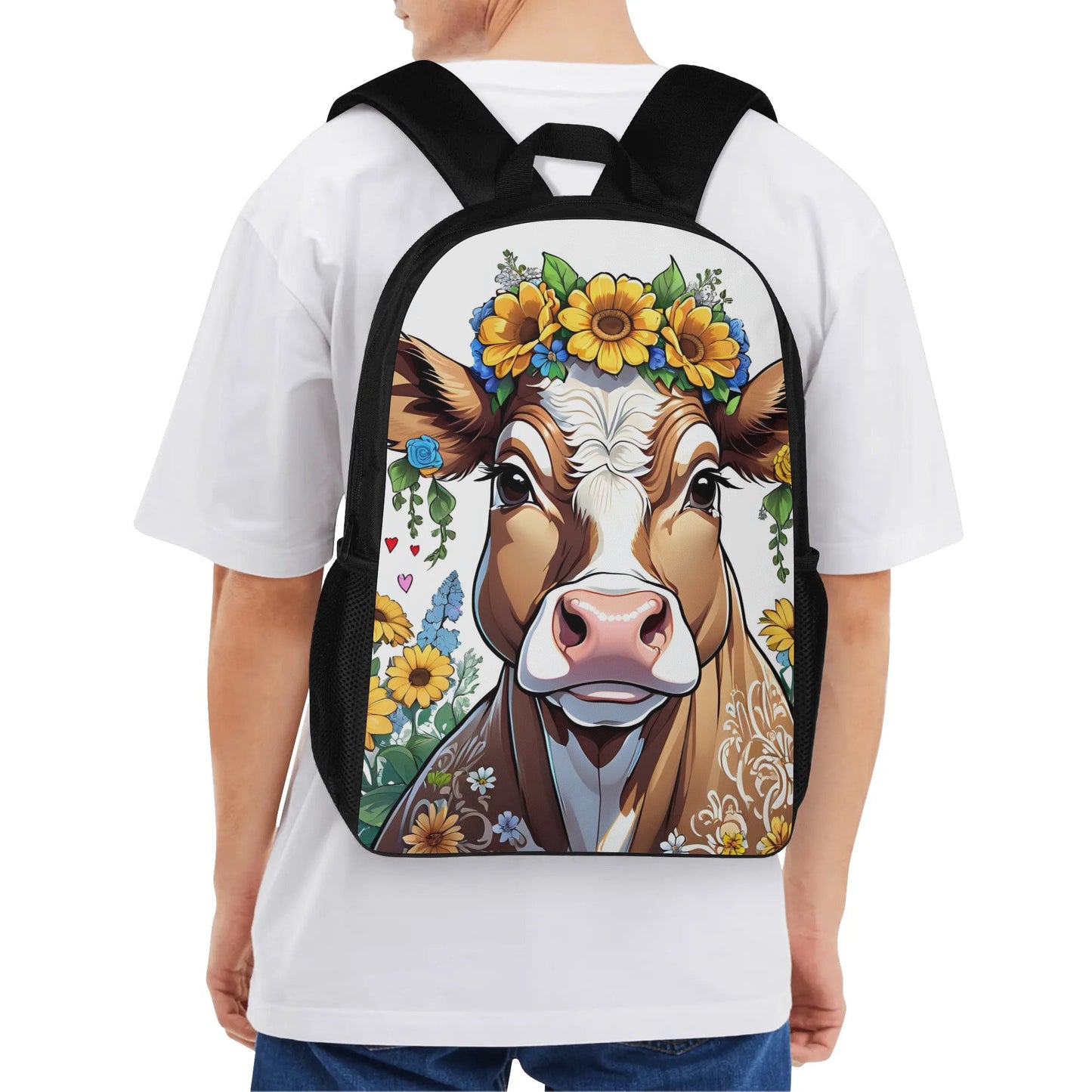 Cow 17 Inch School Backpack, cow school bag, cow lovers gift